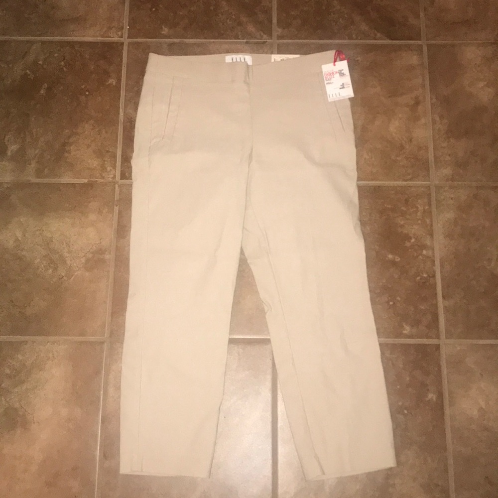 Khaki dress capris